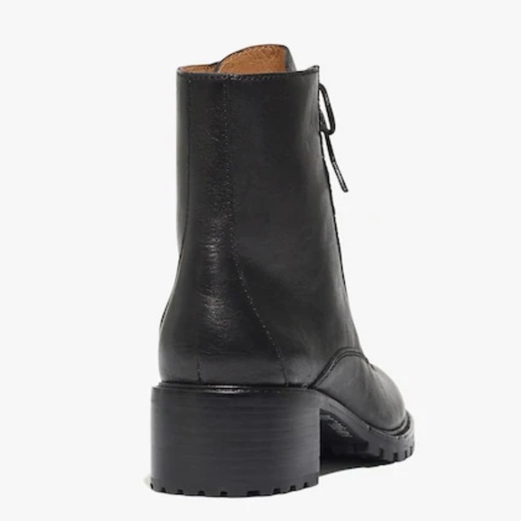 Madewell Julien lace up lug sole black boot - Picture 3 of 11